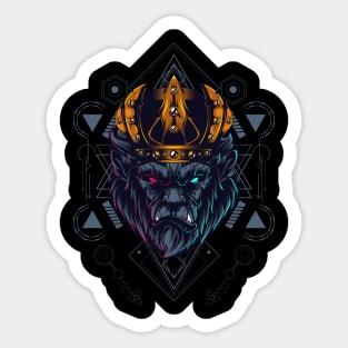 The King Of Gorilla Sticker